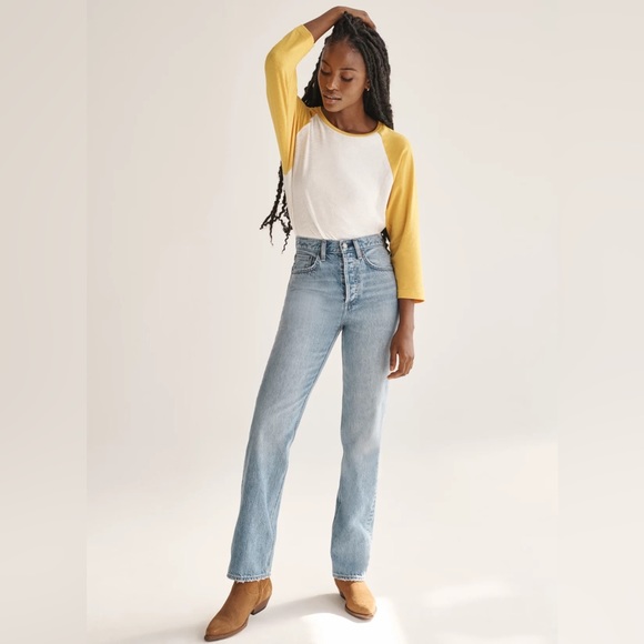 Aritzia || Denim Forum Joni High Rise Loose 32” Jeans - Picture 1 of 5
